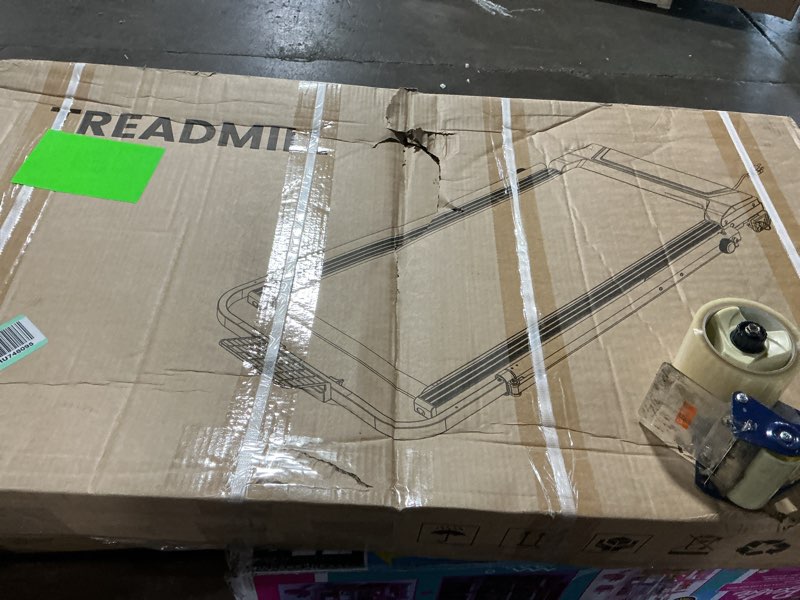 Condition photo showing Good Condition for Walking Pad Treadmill with 15% Incline & Adjustable Height, 4 in 1 Walking Pad with Handle Bar, 3.5HP Foldable Under Desk Treadmill, Portable Treadmills for Home 350LBS, APP & Remote Control 15% Incline Black