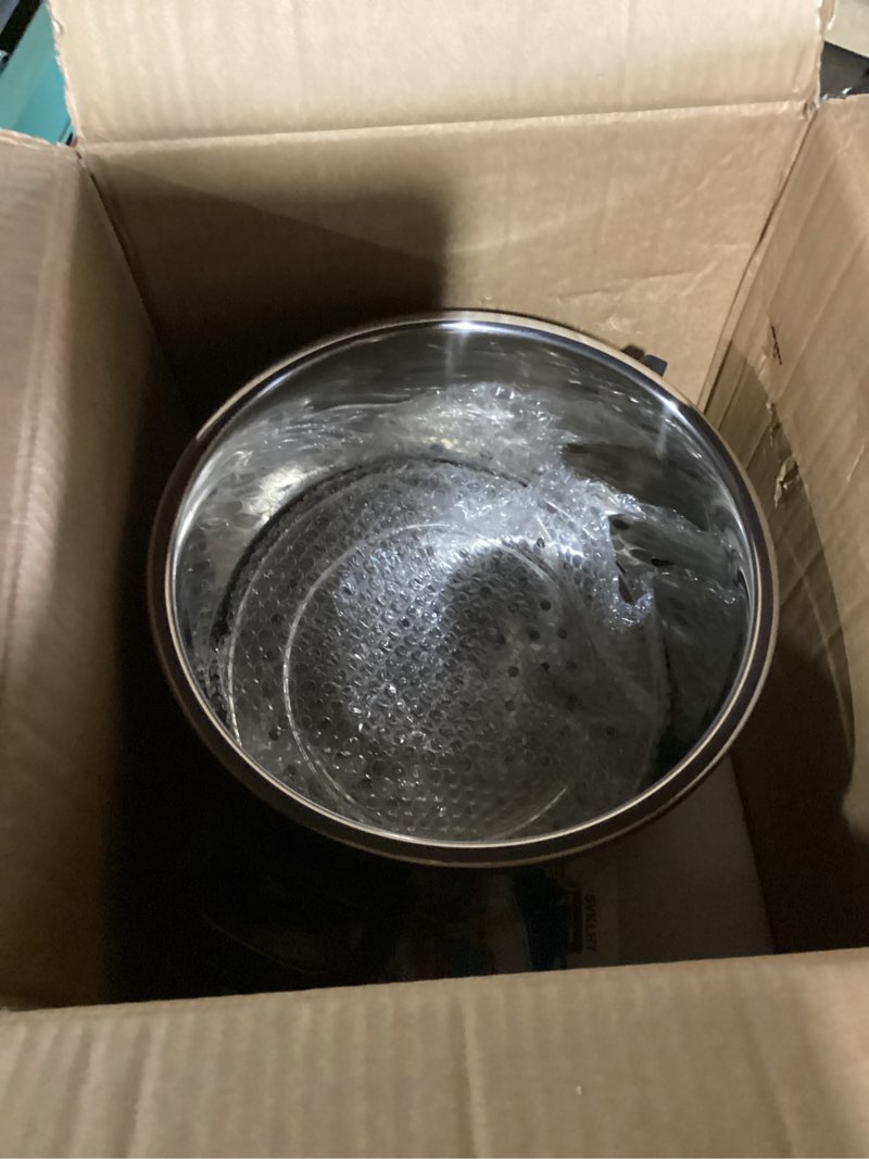 Condition photo showing Good Condition for 3-in-1 304 stainless steel pressure cooker 13 quart: [explosion-proof] [3 psi settings], one-hand locking pressure canner, induction compatible, glass lid & steamer rack included, olla de presion 13 quarts