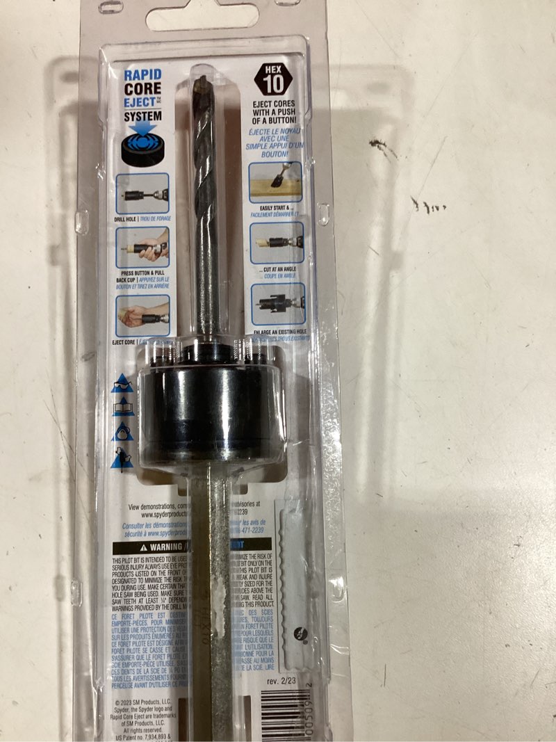 Condition photo showing Good Condition for SM Products 600635P Rapid Core Eject Arbor TCT Drill - Hex 10-18 UNF