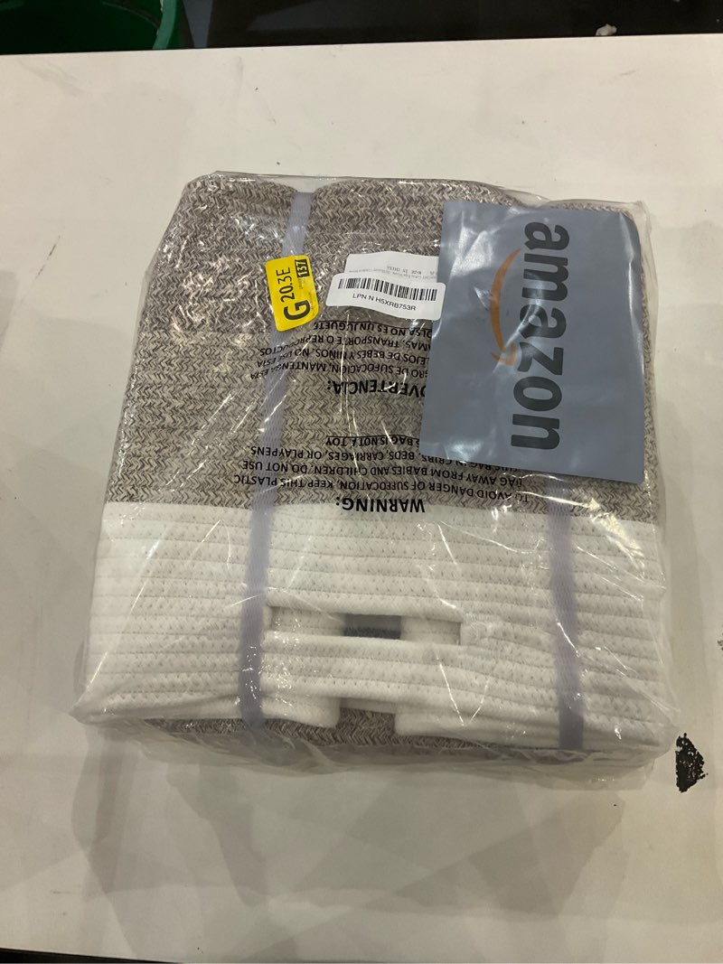 OIAHOMY 13 Kallax Inch Cube Storage Bins, 3-Pack Cotton Rope Woven Baskets for Organizing, Kallax In