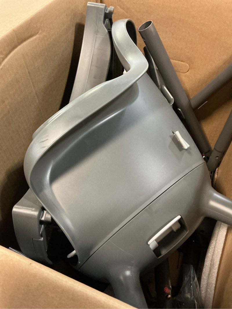 Condition photo showing As Is for boon grub adjustable baby high chair - convertible high chair and toddler chair - high chairs for babies and toddlers 6 months to 6 years - dishwasher safe - gray grub highchairs gray highchair
