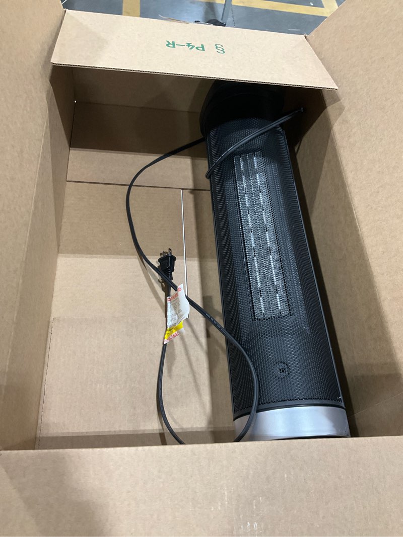 Condition photo showing As Is for Space Heater for Indoor Use with Remote - 70° Oscillating Tower Electric Heater, 24 Inchs, 12H Timer, 1500W Quiet PTC Ceramic Heating with Thermostat, Fast Safety Heat for Office, Home, Bedroom