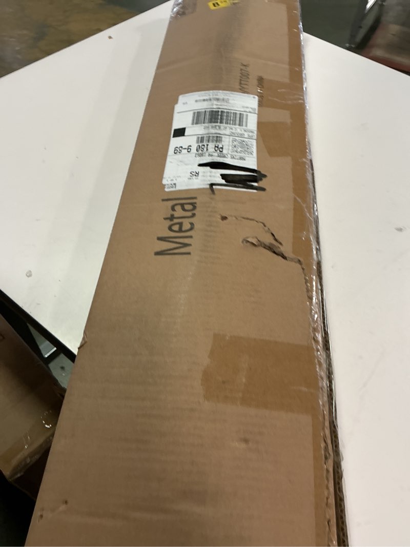 Condition photo showing New/Like New for King Size Bed Frame, 7 Inch Basics Metal Bed Frame, Heavy Duty 9-Leg Base for Box Spring and Mattress, Noise-Free, Easy Assembly, Black King Modern