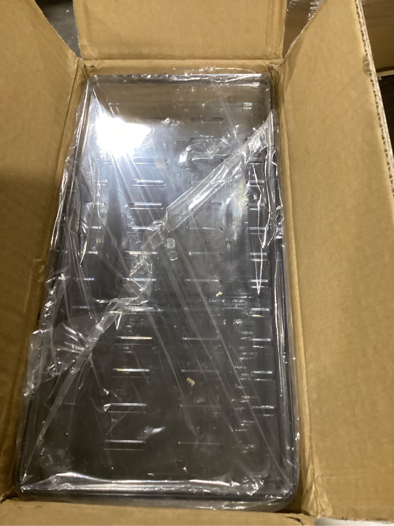 Condition photo showing New/Like New for Household Transparent PET Fruit Draining and Washing colander food storage boxes plastic cookie containers refrigerator organizers (3, 1 rectangle 2 squares) 3 1 rectangle 2 squares