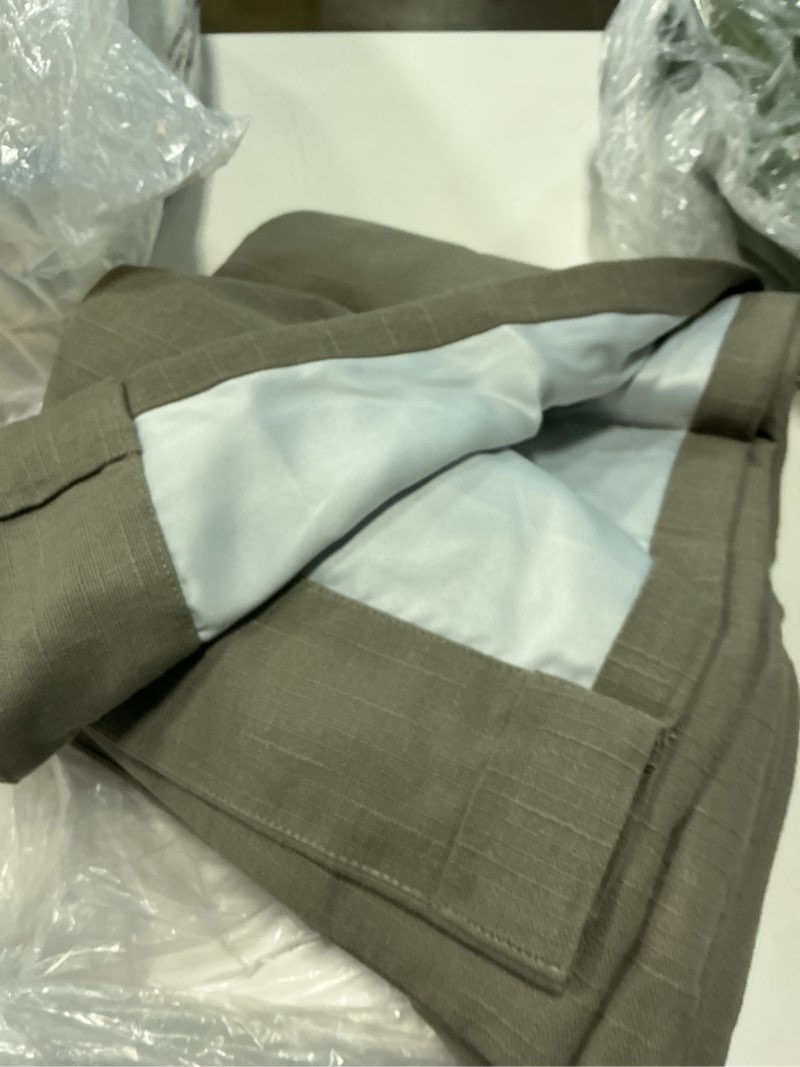 Condition photo showing Good Condition for cotton slub room darkening curtain, 48x108, grey