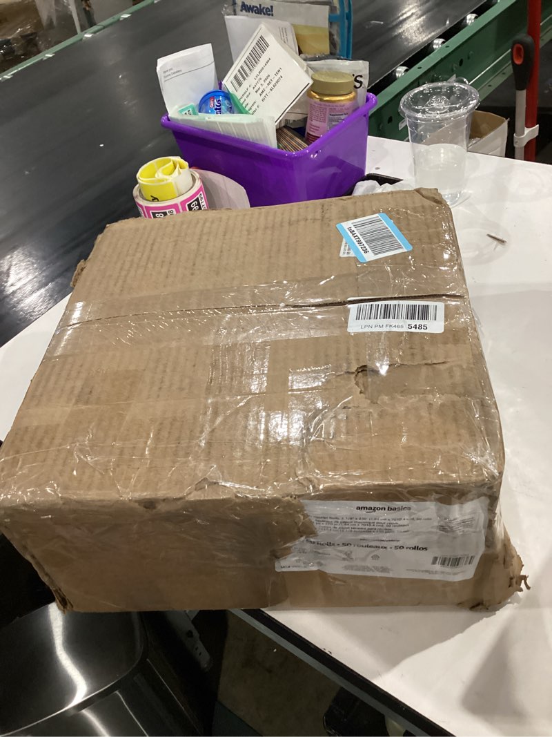 Condition photo showing As Is for Amazon Basics Thermal Paper Receipt Rolls, POS Receipt, 3 1/8" x 230', 50 Rolls, BPA-Free and FSC Ce