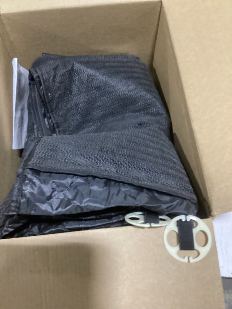 Condition photo showing As Is for f-color suv cargo liner for dogs, heavy duty water resistant pet cargo cover dog seat cover mat for mid-size suvs sedans vans with bumper flap protector, non-slip, standard size universal fit, black a-black standard: 55" x 91"