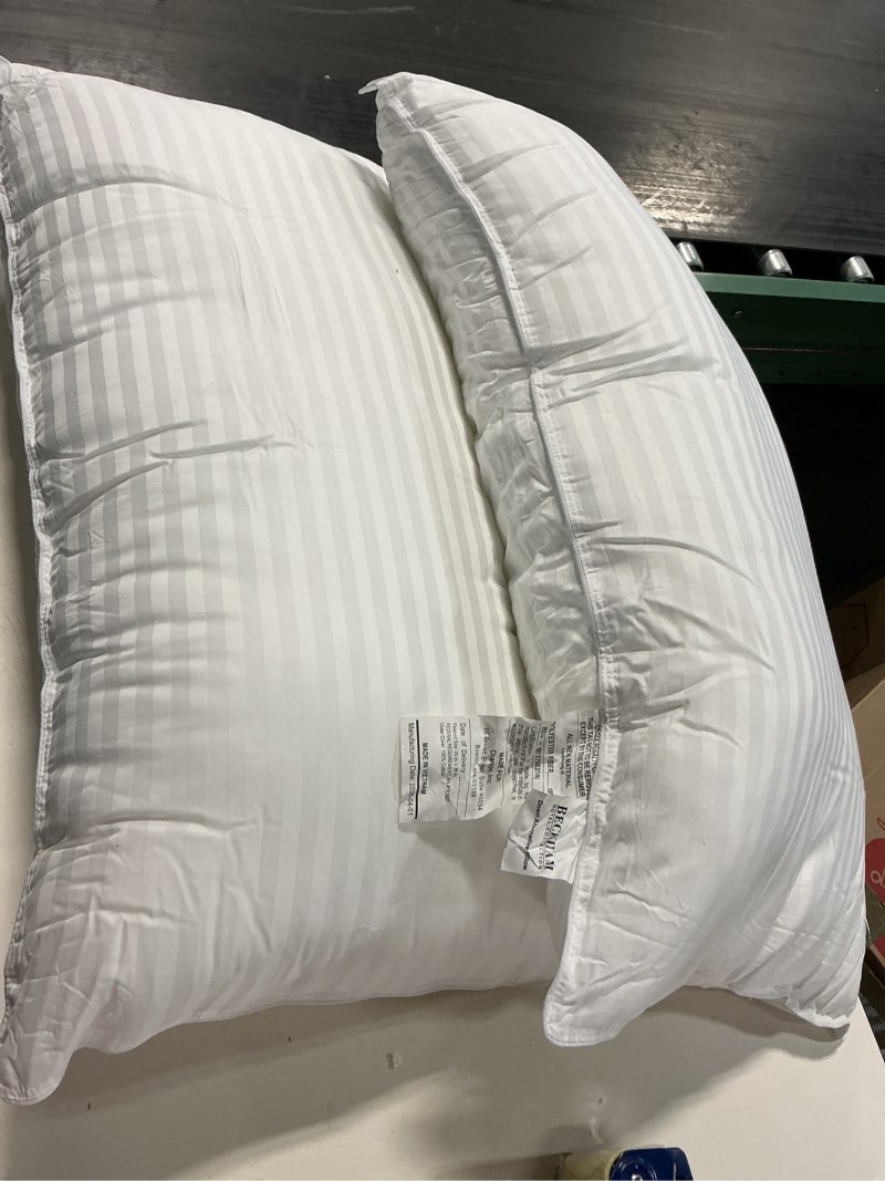 Condition photo showing Good Condition for beckham hotel collection bed pillows king size set of 2 | down alternative pillow for back, stomach or side sleepers king white