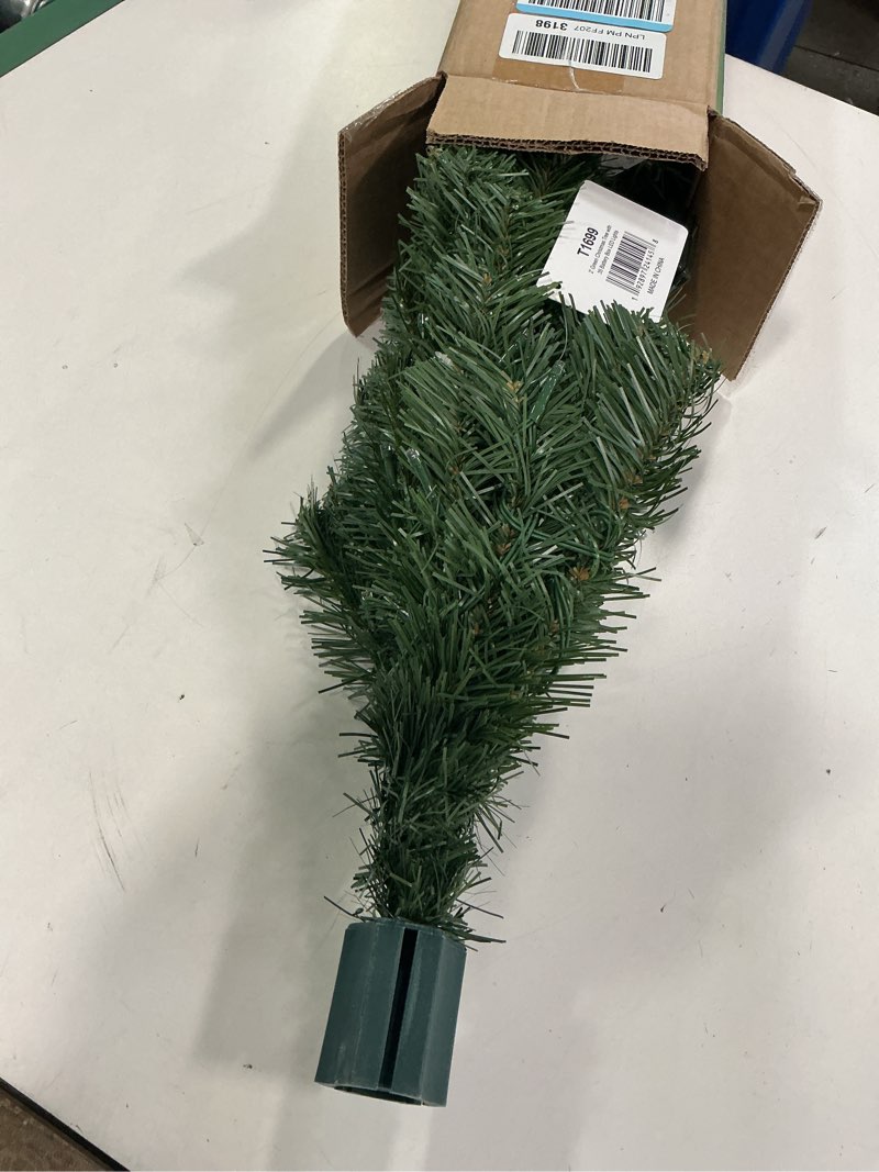 Condition photo showing As Is for Nearly Natural 2ft. Green Artificial Christmas Tree with 35 LED Lights and 72 Bendable Branches