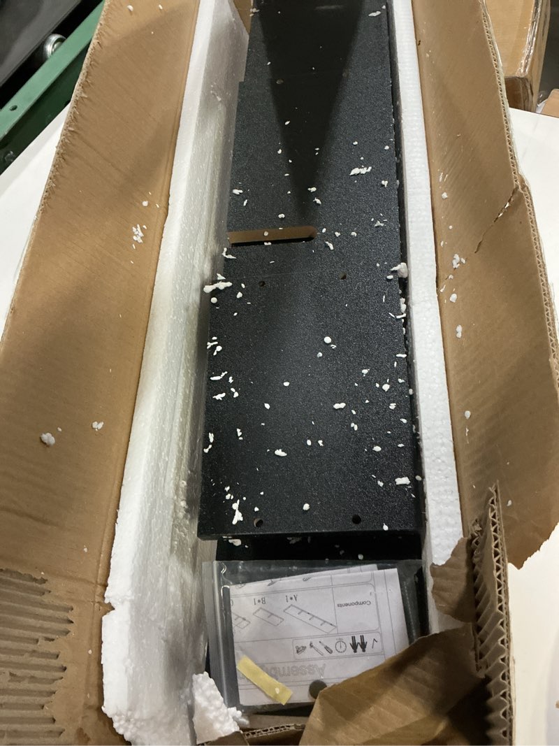 Condition photo showing Good Condition for Danya B. Modern 3 Cube Floating Wall Shelf with Display Ledge - Easy to Hang Wall Mounted Triple Cubby Shelf ( black) 