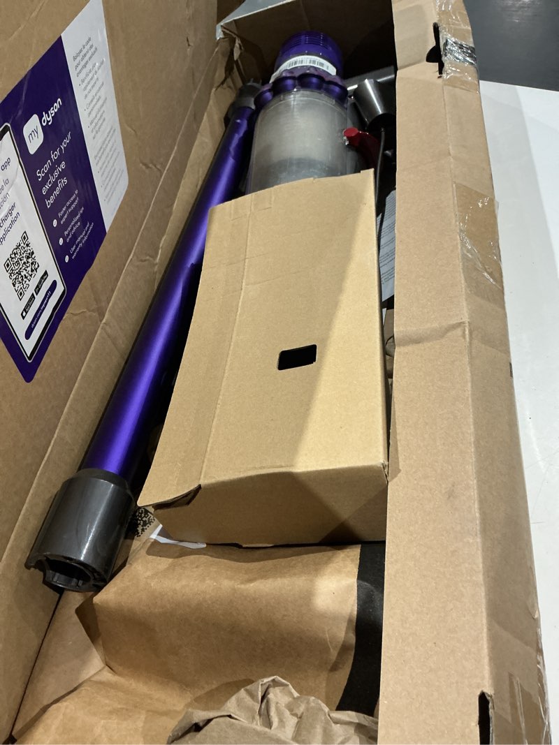 Condition photo showing As Is for dyson v11 origin cordless vacuum, 185aw, 3 power modes, up to 60 minutes,² deep cleans hard floors and carpets, detangles pet hair, converts to handheld
