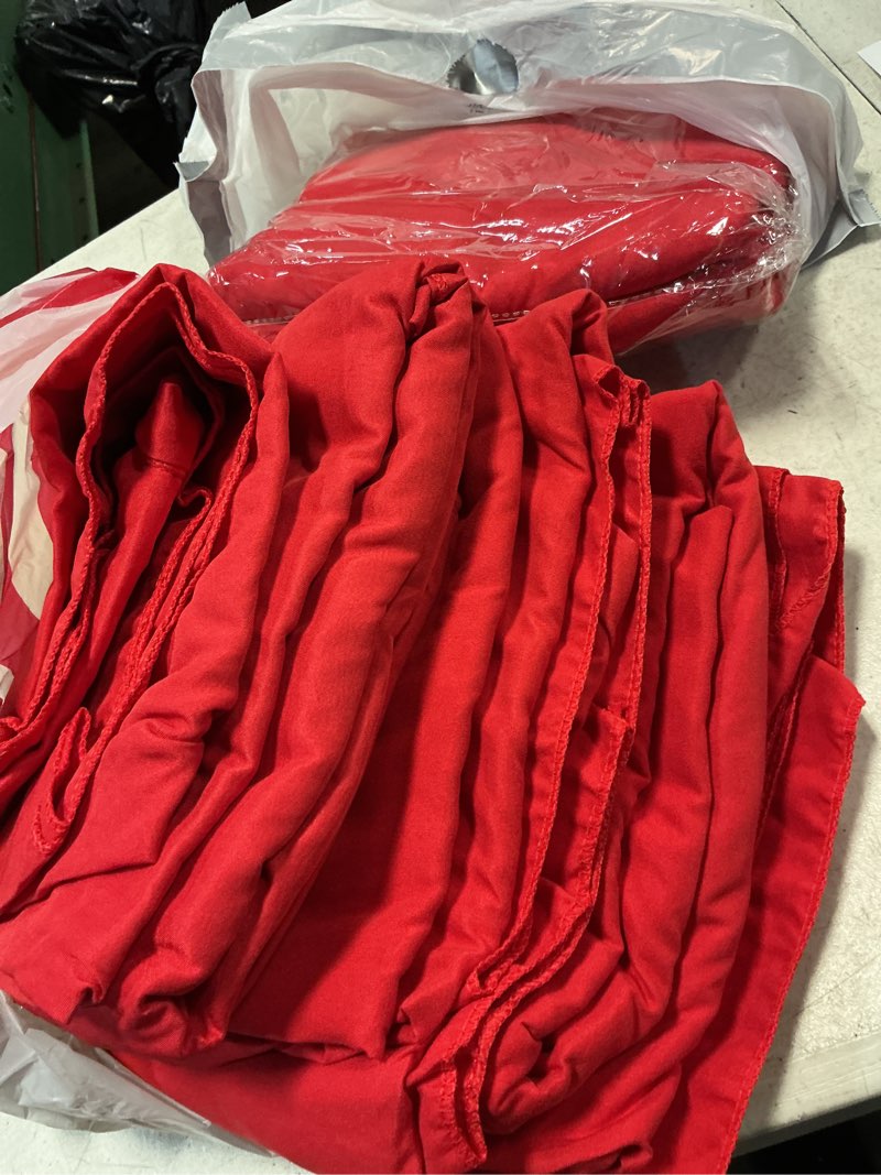 Condition photo showing Good Condition for 4 pack rectangle tablecloth 60x126 inch red washable polyester table cover for wedding dining table buffet parties banquet decoration?red? 60inch x 126inch red 4
