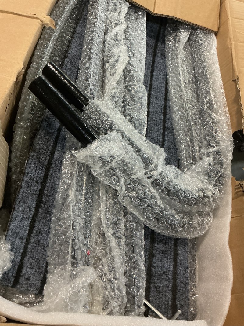 Condition photo showing Good Condition for rv steps with handrail, 4 step hot tub steps with non-slip mats | mobile home stairs with handrail for 5th wheel rv 4 steps with 2 handrail