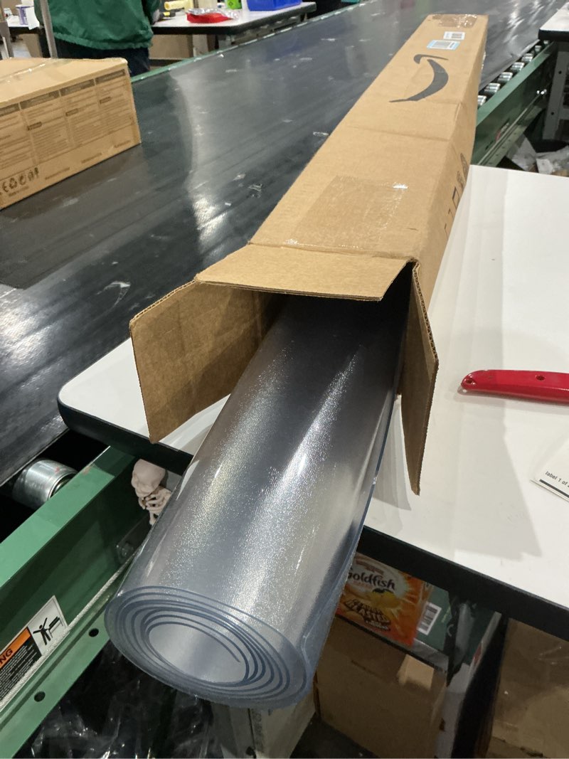 Frosted Clear Table Protector 44 x 78 Inch, 2mm Thick Plastic Table Cover, Waterproof PVC Clear Tabl