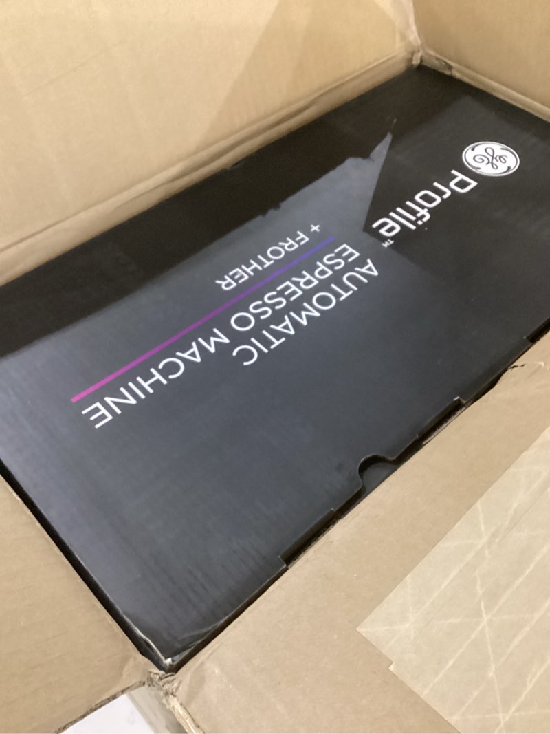 Condition photo showing New/Like New for Profile GE Automatic Espresso Machine + Milk Frother | Brew in 90 Seconds | 20 Bar Pump Pressure for Balanced Extraction | Five Adjustable Grind Size Levels | WiFi Connected for Customization | Black Automatic Espresso + Frother