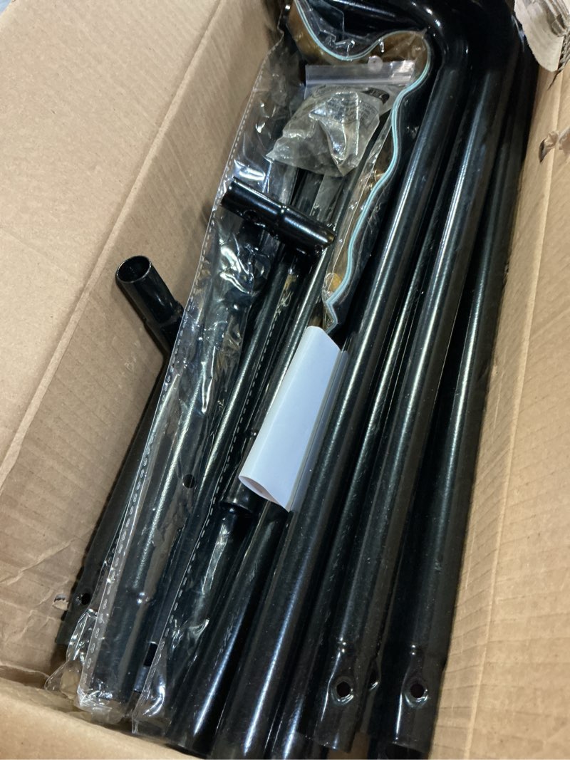 Condition photo showing Good Condition for wedding welcome sign holder, 68"x31"x20" welcome to our wedding sign adjustable display stand with 4 leather hanging straps, black easel stand personalized for valentine bridal shower sign black 68”x31”x 20”