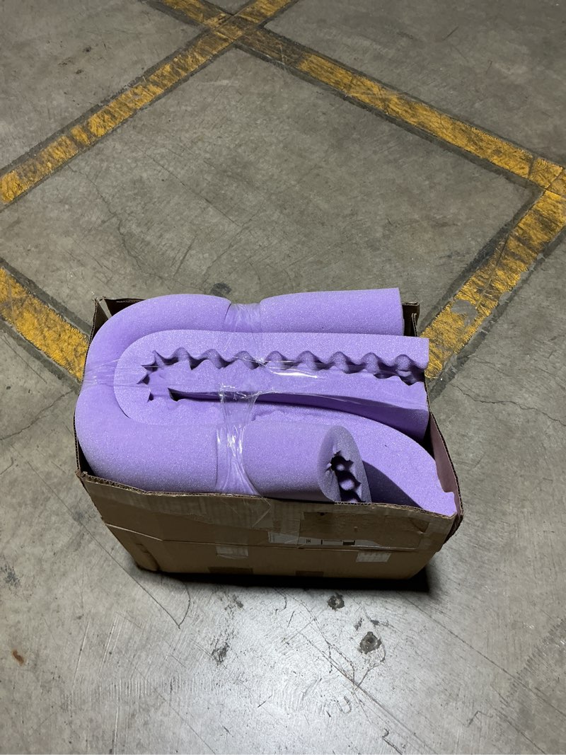 Condition photo showing As Is for purple eggcarton foam mattress topper