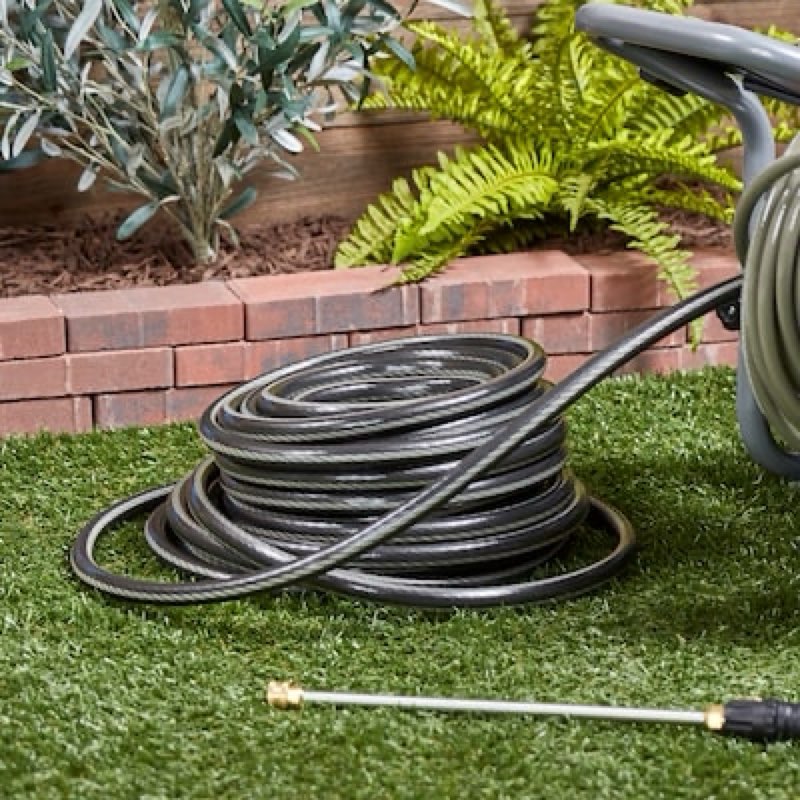 teknor apex neverkink max 5/8-in x 100-ft premium -duty kink free vinyl gray coiled hose