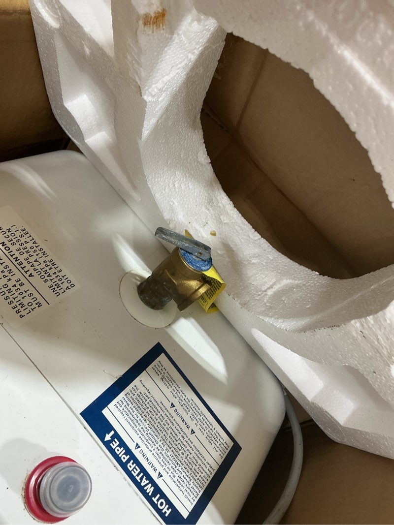 Condition photo showing As Is for bosch electric mini-tank water heater tronic 3000 t 4-gallon (es4) - eliminate time for hot water - shelf, wall or floor mounted 4 gallon water heater