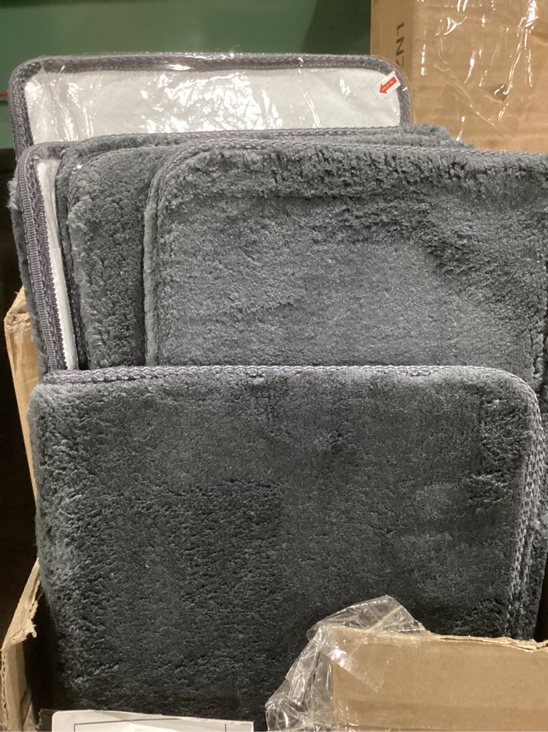 Condition photo showing Good Condition for PURE ERA Carpet Stair Treads Ultra Plush 9.5" X 30"Soft Bullnose Indoor Stair Protectors Pet-Friendly Non-Slip Skid Resistant Tape Free Washable Reusable(14 Pieces,Dark Gray) Dark Gray 14 Pieces with Bullnose