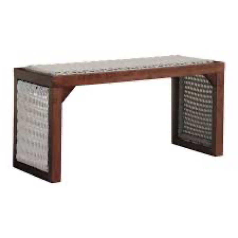 Similar to stock photo Beneouya 35 inch Wood Entryway Bench, Mid Century Modern Decor Woven Indoor Shoe Bench, Wooden Stool