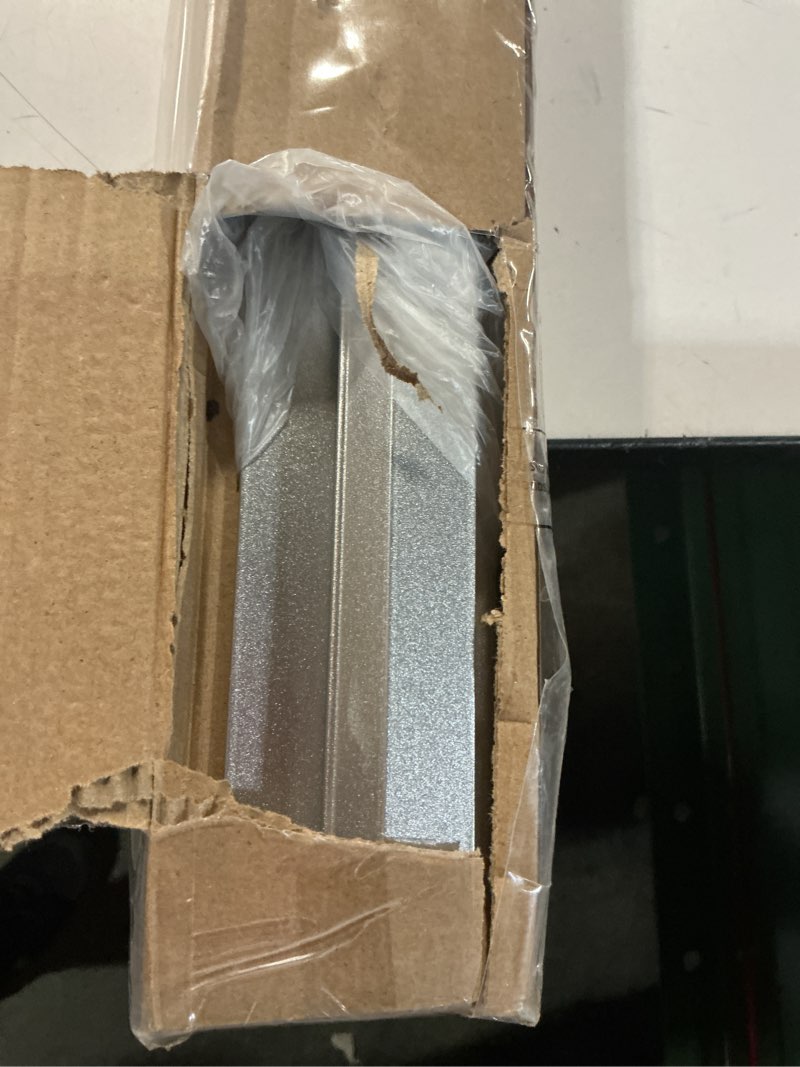 Condition photo showing As Is for henoyso 2 pieces restaurant ticket holder receipt holder aluminum order ticket rack silver kitchen slide check rack for office cafes pubs(28 inch,square)