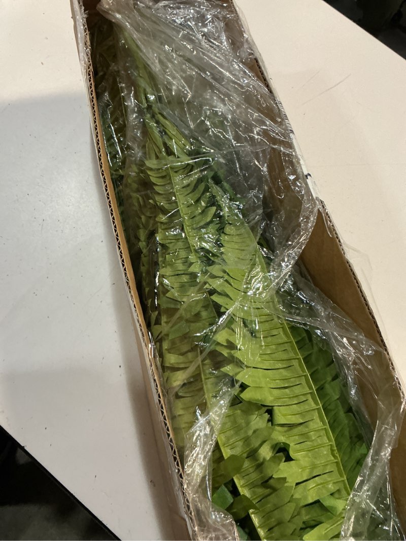 Condition photo showing New/Like New for cqure 45" fake ferns artificial plants large,set of 2 artificial boston ferns faux hanging fake plants for outdoors planter home garden decor,60 branches 45'' 60 leaves-2pcs