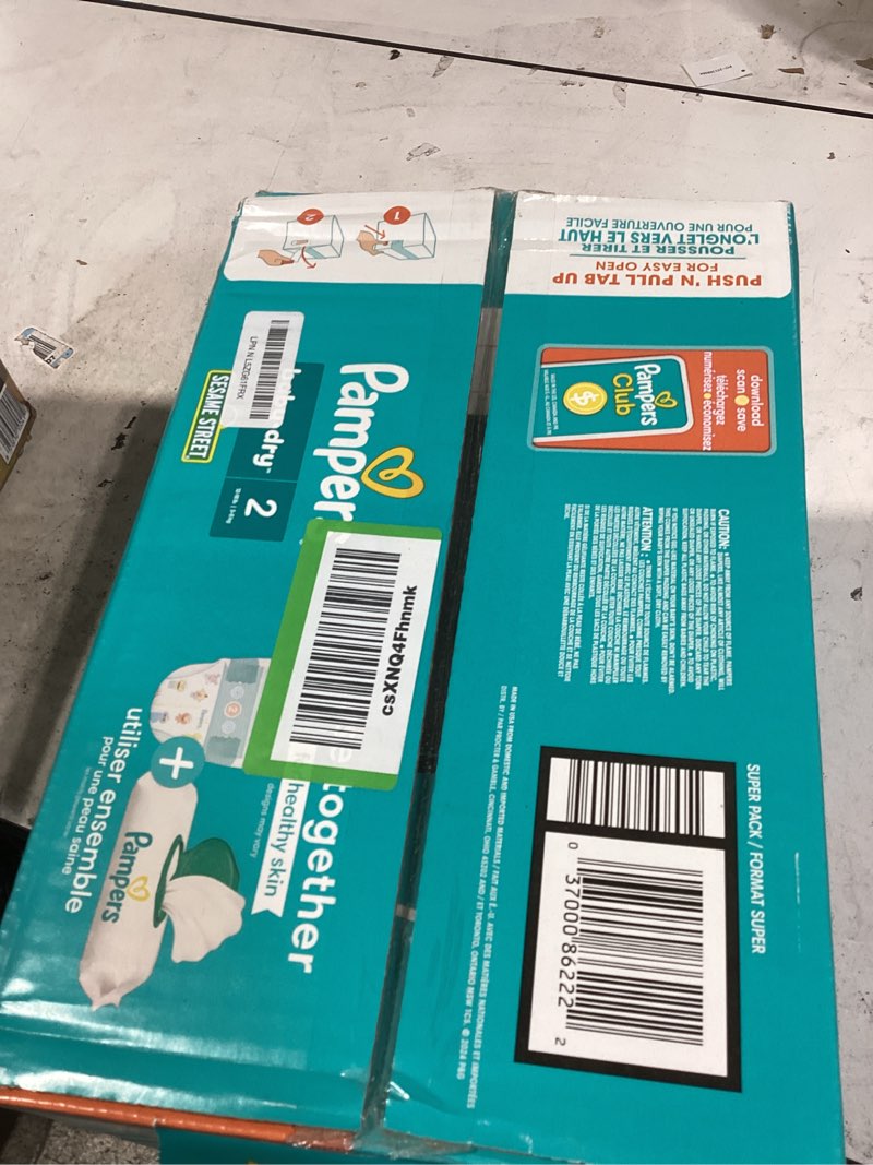 Condition photo showing New/Like New for pampers diapers - baby dry - size 2, 112 count, absorbent disposable infant diaper (packaging may vary) size 2 112