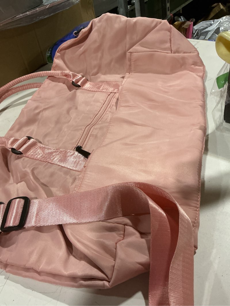 Condition photo showing Good Condition for canvas travel bag,  weekend bag, small gym bag for women, hospital bag / overnight luggage — large