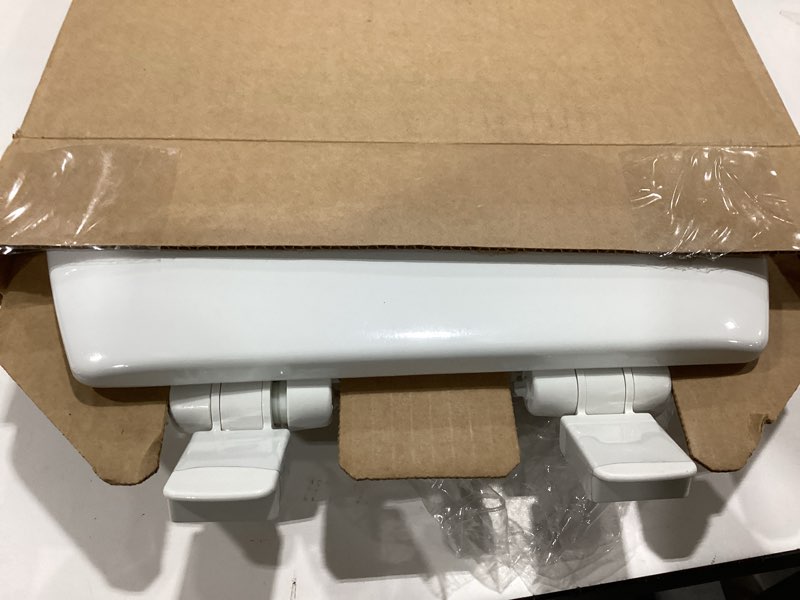 Condition photo showing As Is for mayfair nextstep2 toilet seat with toddler potty training seat built-in, slow close, easy clean, magnetic removable kids seat, made in usa, elongated, white