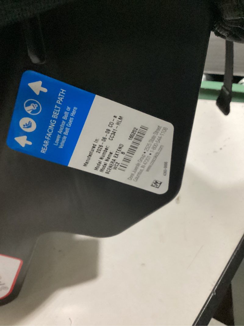 Condition photo showing New/Like New for cosco kids scenera extend infant & toddler convertible car seat, moonlit night, black