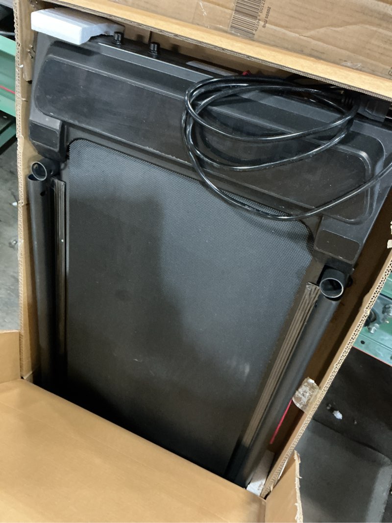 Condition photo showing As Is for electric treadmills for home with incline, walking pad treadmill with handle bar, 0.6-7.6mph portable small treadmills with handles for home small spaces, 3.0hp walking pad with incline and 350lbs black-1
