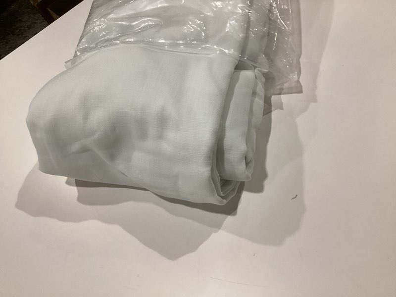 Condition photo showing New/Like New for RYB HOME Linen Sheer Curtains for Living Room Textured Semi Sheer Curtains Large Window Treatment for Bedroom Patio Door, White, 52 inch Width x 108 inch Length, 2 Panels 52"W x 108"L (Pack of 2) White