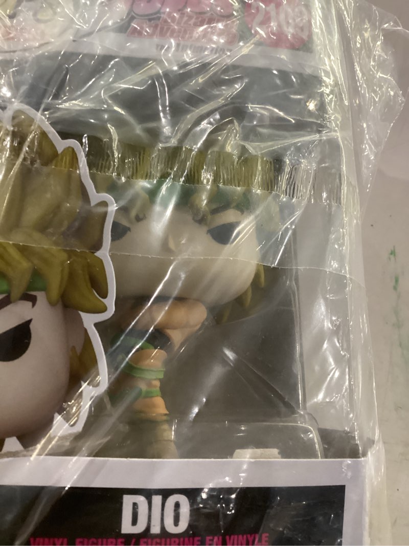 Condition photo showing New/Like New for funko pop! animation: jojo's bizarre adventure - dio - collectable vinyl figure - gift idea - official merchandise - toys for kids & adults - anime fans - model figure for collectors