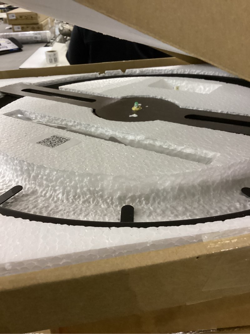 Condition photo showing New/Like New for Modern Walnut Dial Wall Clock, Wood Large Wall Clock Decor Metal Frame Silent Non Ticking for Living Room, Bedroom, Kitchen, Study Decoration, Handmade Home Present Idea, 20 in ?50 cm? 1.Large 20In(50cm)