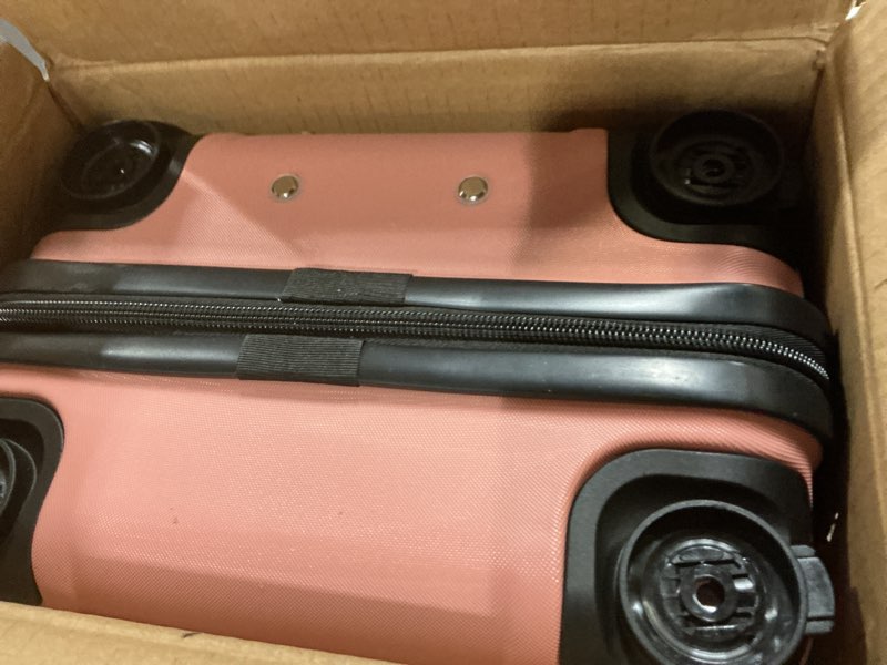 Condition photo showing Good Condition for Kono 15'' Underseat Carry On Luggage Airline Approved, Anti-Scratch PC+ABS Hardshell Carry on Suitcase with Smooth Spinner Wheel, Lightweight Overnight Carry on for Short Travel, Nude/Rose Pink 15 inch_Underseat Nude/Rose Pink