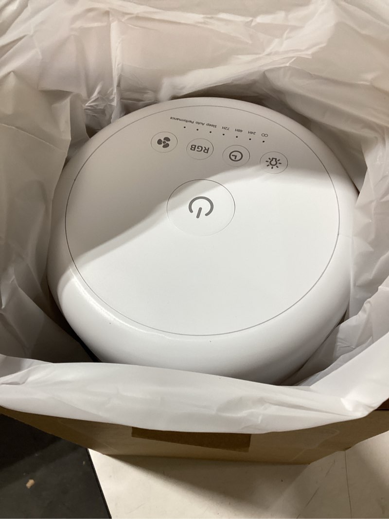 Condition photo showing Good Condition for Dehumidifier for Home Small Quiet Dehumidifiers for 44OZ Water Tank Auto Defrost and Shutoff 10 Colors Light 4 Timer Options 3 Modes Portable Dehumidifiers for Bedroom Bathroom Closet RV