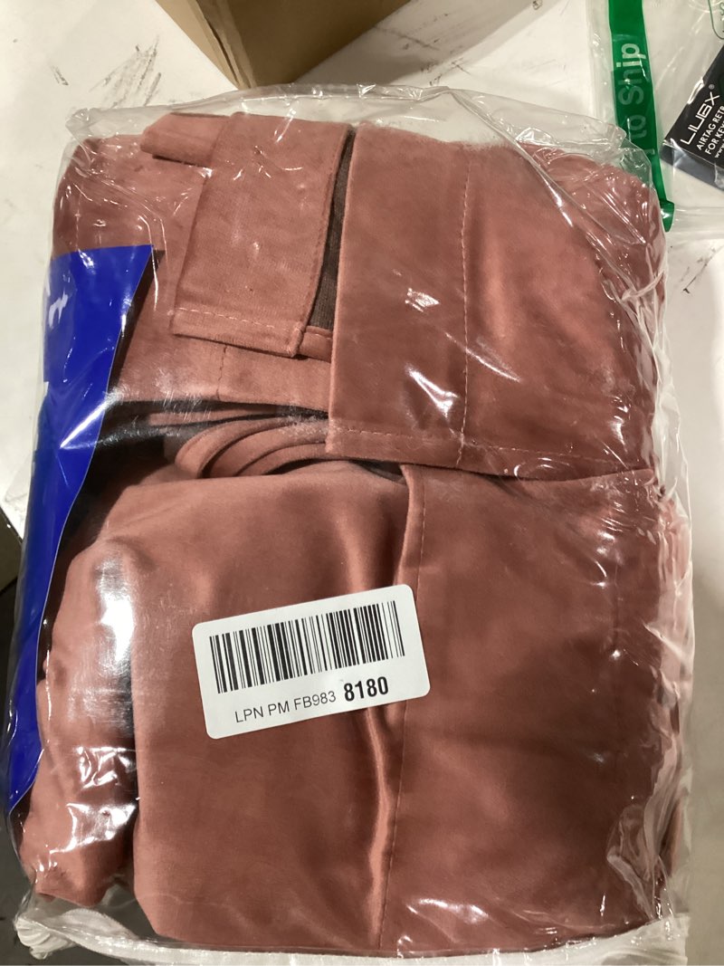 Condition photo showing Good Condition for MIULEE Velvet Curtains 2 Panels Luxury Blackout Curtains for Bedroom Living Room Thermal Insulated Super Soft Window Drapes Rod Pocket & Back Tab, Dusty Rose Pink, W52 x L72 inches