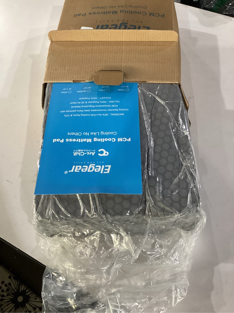 Condition photo showing Good Condition for elegear cooling mattress pad full, upgraded arc-chill 3.0 + pcm cooling, stay cool all night, breathable & soft, deep pocket 18", washable mattress protector for hot sleepers, gray gray full