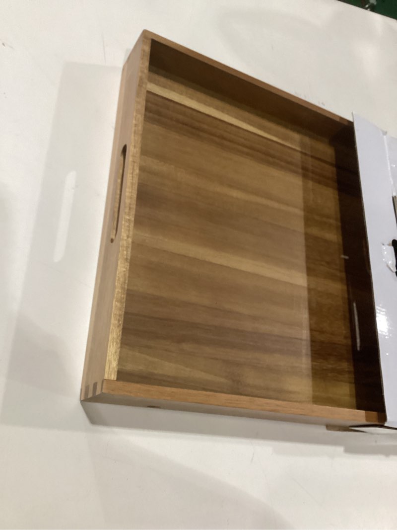Condition photo showing Good Condition for extra large folding bed tray table, 22’’ x 14’’ acacia wood breakfast tray, food serving tray with legs for eating in bed