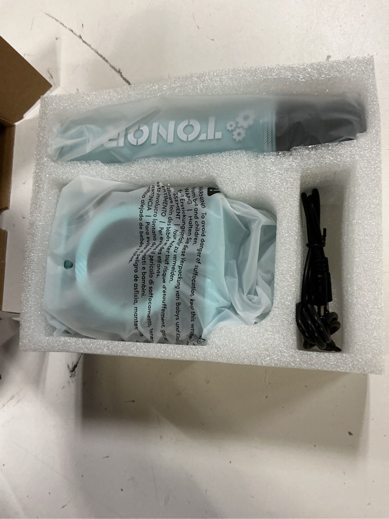 Condition photo showing Good Condition for tonor mini karaoke machine with 2 wireless microphones, portable bluetooth speaker for kids adults with microfono mics and colorful led lights, children girls boys birthday gift home party light blue
