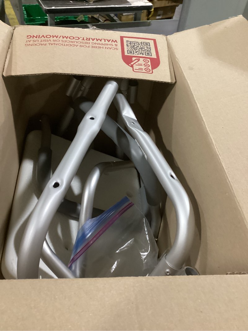 Condition photo showing Good Condition for Medline Shower Chair for Elderly, Seniors, Adults & Disabled - Heavy Duty Shower Seat with Padded Arms and Back for Inside Shower, Adjustable Height Bath Stool for Bathtub, 350 lb, Slip Resistant White