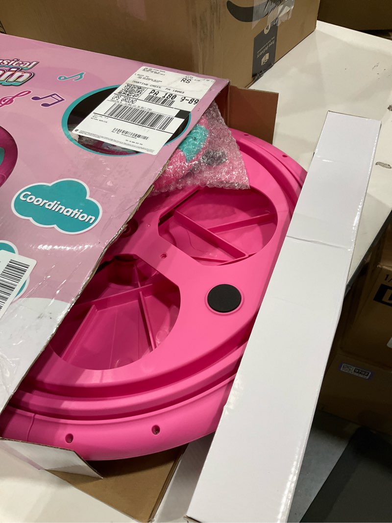 Condition photo showing As Is for Lehoo Castle Unicorn Sit and Spin Toys for Toddlers 1-3 Girls, Toddler Sit n Spin with Lights and Music, 360°Spinning Seat for Body Balance Training, Sensory Toys Birthday Gift for Kids 2-4 Pink