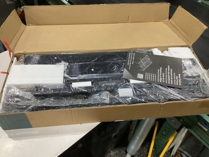 Condition photo showing New/Like New for sweetcrispy full size 18 inch platform bed frame, heavy duty metal foundation frame, noise-free sturdy steel slats, underbed storage, no box spring needed, quick setup