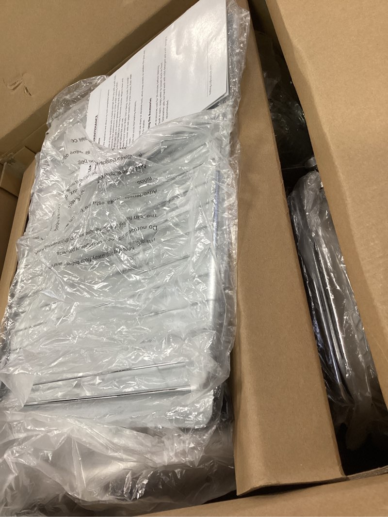 Condition photo showing New/Like New for HotKing Dual-Zone Air Fryer Toaster Oven Combo, 28 QT Extra Large, Non Toxic Stainless Steel Convection Oven with French Door, Countertop Airfryer with Window, Racks, Rotisserie, Dehydrator, ETL Rated 28 Quart