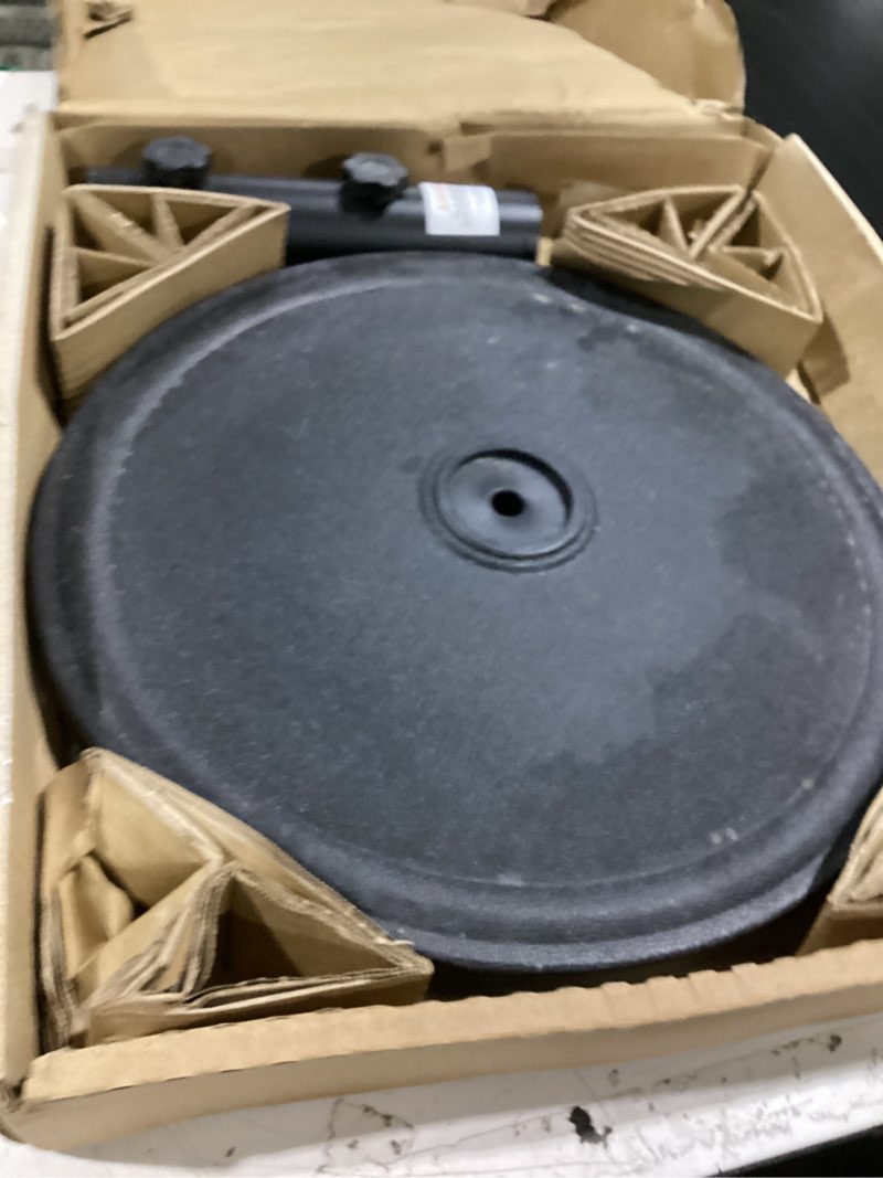 Condition photo showing Good Condition for mainstays outdoor 26lb steel round umbrella base, black finish
