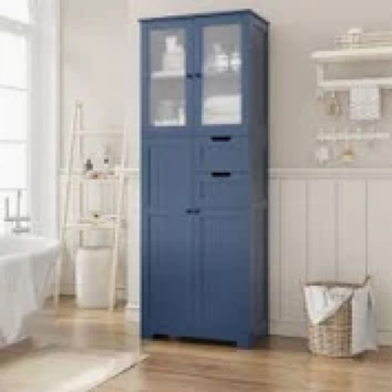 almetter freestanding bathroom cabinet with drawers