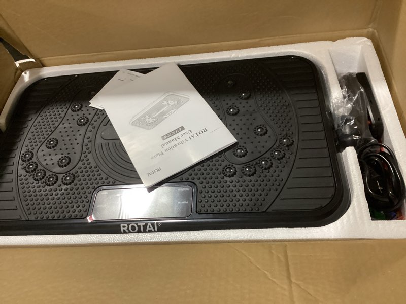 Condition photo showing Good Condition for Shake Plate Vibration Exercise Machine for Lymphatic Drainage Massager & Weight Loss, 400 lbs Capacity Whole Body Vibrating Plate Workout for Women and Men Bright Black