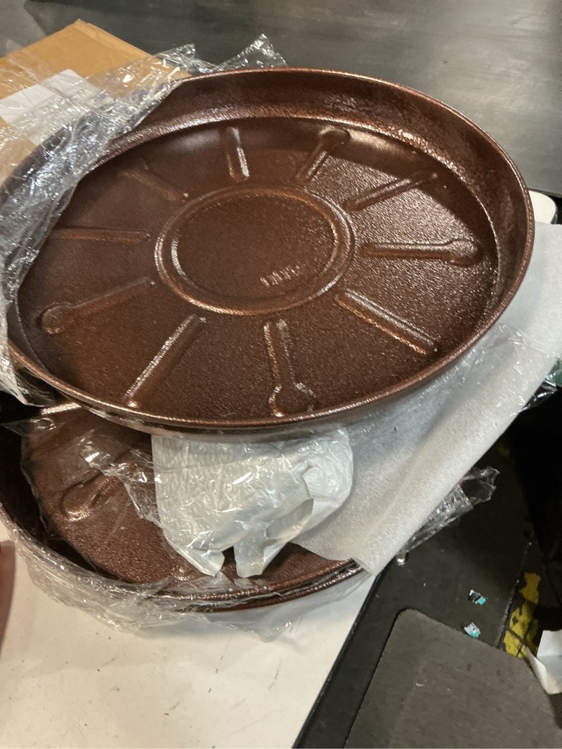 Plant Caddy with Wheels 20 Inch 3 Pack, Heavy Duty Metal Plant Stand & Dolly with Lockable Casters, Holds 310 lbs for Indoor Outdoor Large Flower Pots, Bronze