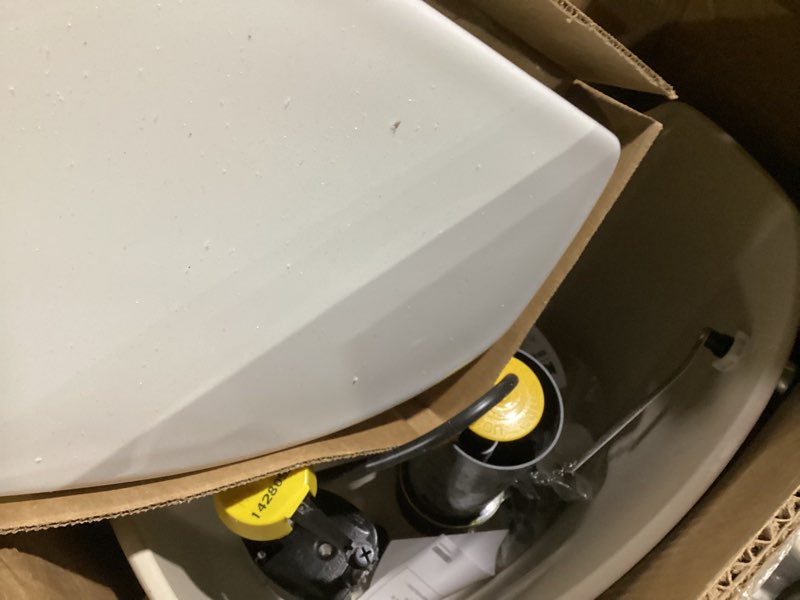 Condition photo showing New/Like New for kohler cimarron comfort height two-piece elongated 1.6 gpf chair-height toilet